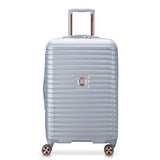 DELSEY PARIS Cruise 3.0 Hardside Expandable Luggage with Spinner Wheels, Platinum, Checked-Medium 24 Inch