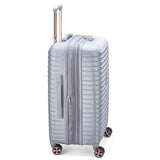 DELSEY PARIS Cruise 3.0 Hardside Expandable Luggage with Spinner Wheels, Platinum, Checked - Medium 24 Inch