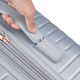 DELSEY PARIS Cruise 3.0 Hardside Expandable Luggage with Spinner Wheels, Platinum, Checked - Medium 24 Inch