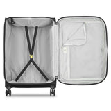 DELSEY PARIS Cruise 3.0 Softside Expandable Luggage with Spinner Wheels, Black, Checked - Large 28 Inch