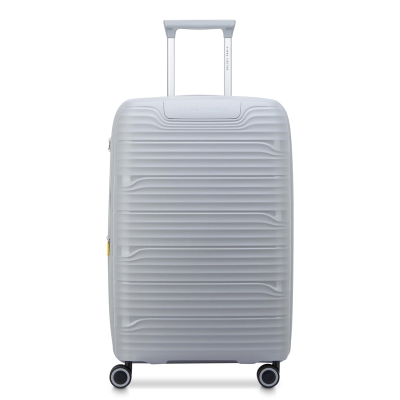 DELSEY Paris Dune Hardside Expandable Luggage with Spinner Wheels, Lunar Rock, Checked - Medium 25 Inch