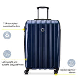 DELSEY PARIS Helium Aero Hardside Expandable Luggage with Spinner Wheels, Blue Cobalt, Carry - On Plus 21 Inch