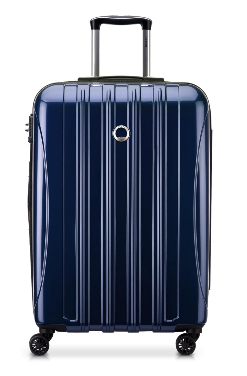 DELSEY PARIS Helium Aero Hardside Expandable Luggage with Spinner Wheels, Blue Cobalt, Checked - Medium 24 Inch