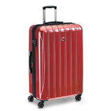DELSEY PARIS Helium Aero Hardside Expandable Luggage with Spinner Wheels, Brick Red, Checked - Large 28 Inch