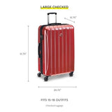 DELSEY PARIS Helium Aero Hardside Expandable Luggage with Spinner Wheels, Brick Red, Checked - Large 28 Inch