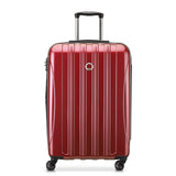 DELSEY PARIS Helium Aero Hardside Expandable Luggage with Spinner Wheels, Brick Red, Checked - Medium 24 Inch