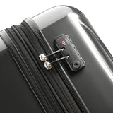 DELSEY PARIS Helium Aero Hardside Expandable Luggage with Spinner Wheels, Brushed Charcoal, Checked - Medium 24 Inch