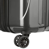 DELSEY PARIS Helium Aero Hardside Expandable Luggage with Spinner Wheels, Brushed Charcoal, Checked - Medium 24 Inch