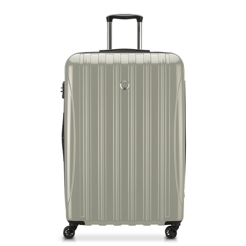 DELSEY PARIS Helium Aero Hardside Expandable Luggage with Spinner Wheels, Latte, Checked - Large 28 Inch