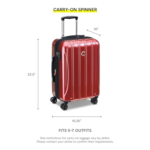 DELSEY PARIS Helium Aero Hardside Expandable Luggage with Spinner Wheels, Orion Blue, Carry-On Plus 21 Inch