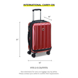 DELSEY PARIS Helium Aero Hardside Expandable Luggage with Spinner Wheels, Titanium, Carry - On 19 Inch