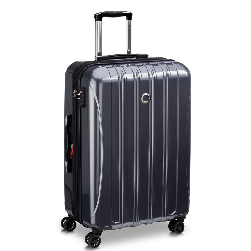 DELSEY PARIS Helium Aero Hardside Expandable Luggage with Spinner Wheels, Titanium, Checked - Medium 24 Inch