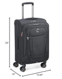 DELSEY PARIS Helium DLX Softside Expandable Luggage with Spinner Wheels, Black, Carry on 20 Inch