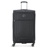 DELSEY PARIS Helium DLX Softside Expandable Luggage with Spinner Wheels, Black, Checked-Large 29 Inch