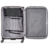 DELSEY PARIS Helium DLX Softside Expandable Luggage with Spinner Wheels, Black, Checked - Large 29 Inch
