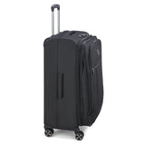 DELSEY PARIS Helium DLX Softside Expandable Luggage with Spinner Wheels, Black, Checked - Medium 25 Inch