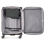DELSEY PARIS Helium DLX Softside Expandable Luggage with Spinner Wheels, Black, Checked - Medium 25 Inch