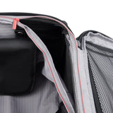 DELSEY PARIS Helium DLX Softside Expandable Luggage with Spinner Wheels, Black, Checked - Medium 25 Inch