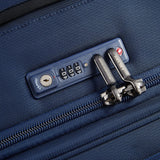DELSEY PARIS Helium DLX Softside Expandable Luggage with Spinner Wheels, Navy Blue, Checked - Medium 25 Inch