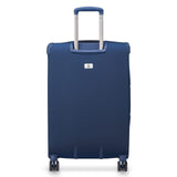 DELSEY PARIS Helium DLX Softside Expandable Luggage with Spinner Wheels, Navy Blue, Checked - Medium 25 Inch
