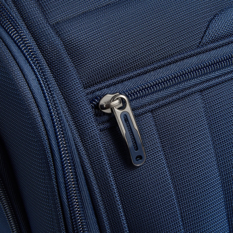 DELSEY PARIS Helium DLX Softside Luggage Under - Seater with 2 Wheels, Navy Blue, Carry on 16 Inch