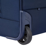 DELSEY PARIS Helium DLX Softside Luggage Under - Seater with 2 Wheels, Navy Blue, Carry on 16 Inch
