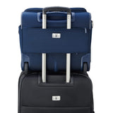 DELSEY PARIS Helium DLX Softside Luggage Under - Seater with 2 Wheels, Navy Blue, Carry on 16 Inch
