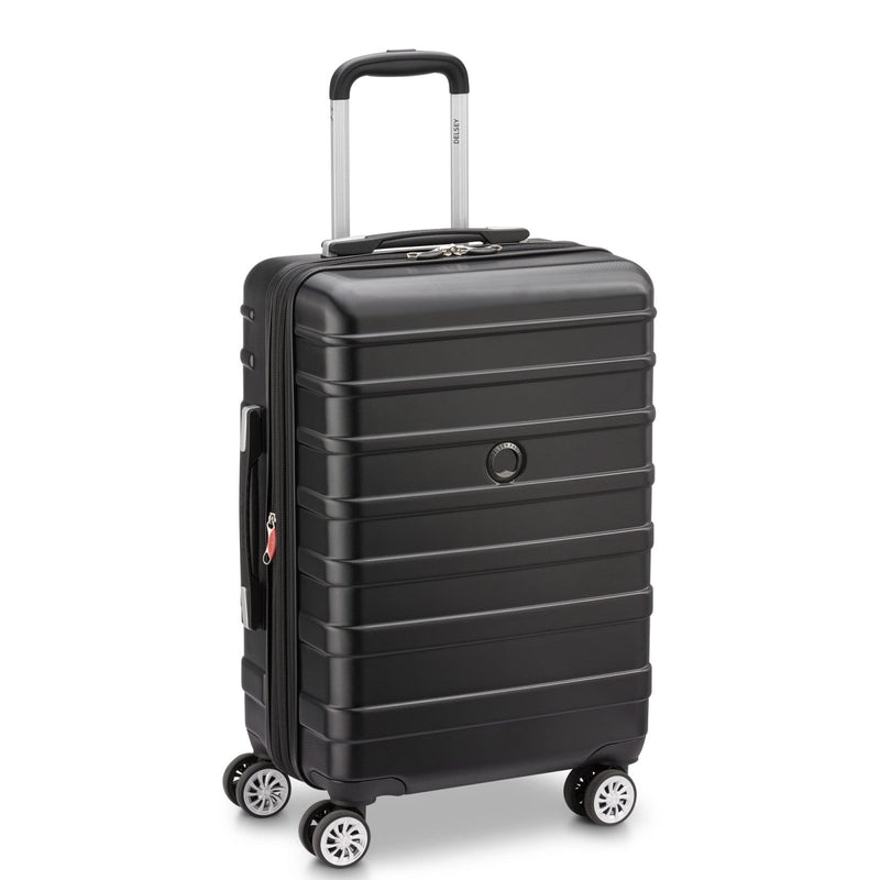 DELSEY PARIS Margot Hardside Luggage, Dual Wheel Spinners for Smooth Travel, Expandable with Spacious & Organizable compartments, Men and Women, Black, Carry - On 20 - Inch