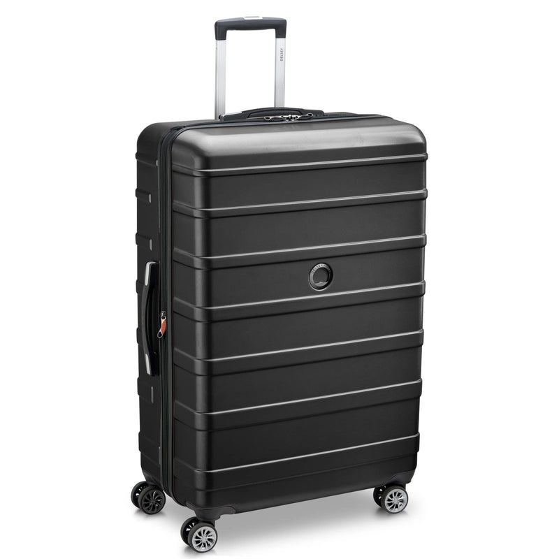 DELSEY PARIS Margot Hardside Luggage, Dual Wheel Spinners for Smooth Travel, Expandable with Spacious & Organizable compartments, Men and Women, Black, Large Check - In 28 - Inch