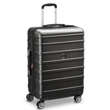 DELSEY PARIS Margot Hardside Luggage, Dual Wheel Spinners for Smooth Travel, Expandable with Spacious & Organizable compartments, Men and Women, Black, Medium Check - in 24 - Inch