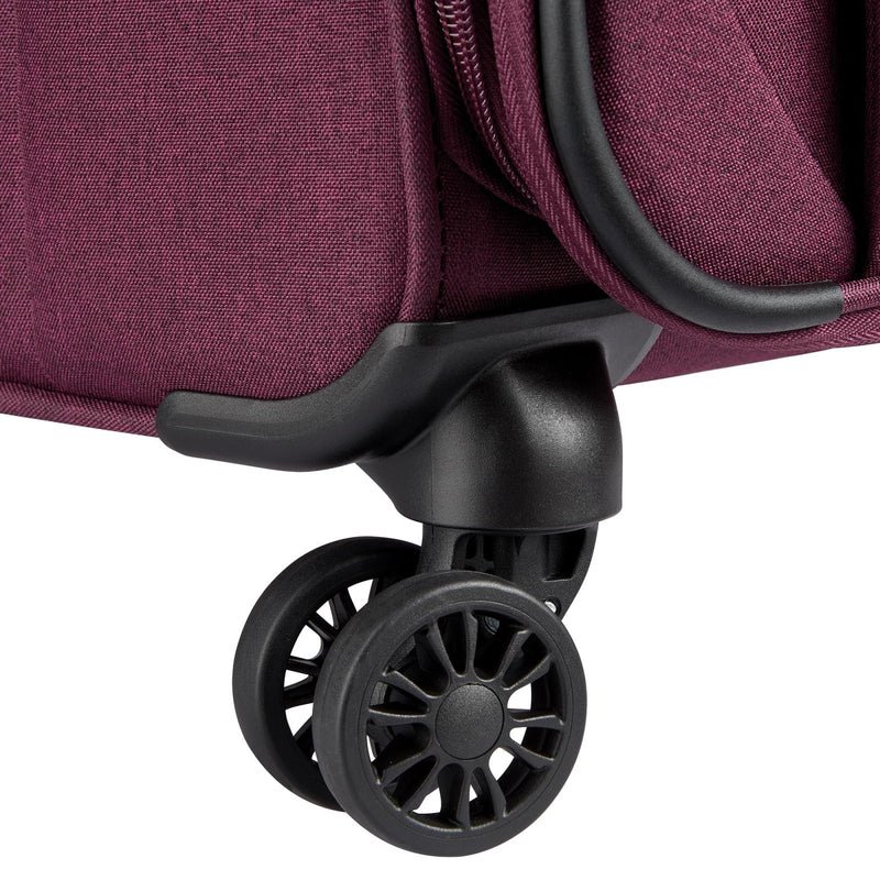 DELSEY PARIS Rami Softside Expandable Luggage with Spinner Wheels, Red, 3 Piece Set (20/24/28)