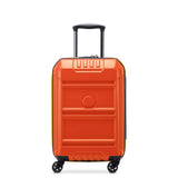 DELSEY PARIS Rempart Hardside Expandable Luggage with Spinner Wheels, Orange, Carry - On 19 Inch