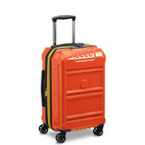 DELSEY PARIS Rempart Hardside Expandable Luggage with Spinner Wheels, Orange, Carry-On 19 Inch