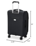 DELSEY PARIS Sky Max 2.0 Softside Expandable Luggage with Spinner Wheels, Black, Carry - on 21 Inch