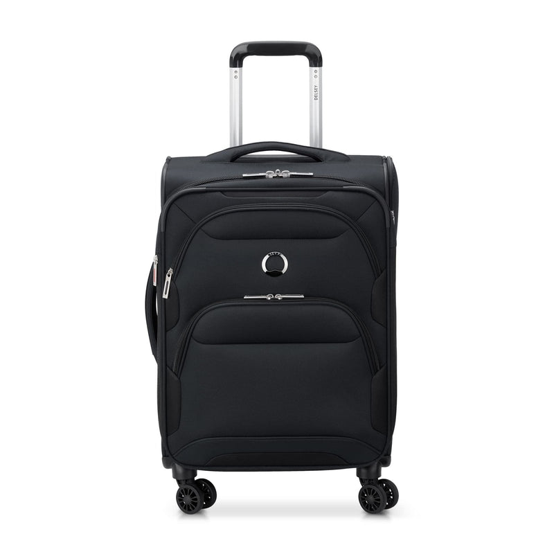 DELSEY PARIS Sky Max 2.0 Softside Expandable Luggage with Spinner Wheels, Black, Carry - on 21 Inch