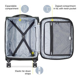 DELSEY PARIS Sky Max 2.0 Softside Expandable Luggage with Spinner Wheels, Black, Carry - on 21 Inch