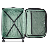 DELSEY PARIS Sky Max 2.0 Softside Expandable Luggage with Spinner Wheels, Black, Checked - Large, 28 Inch