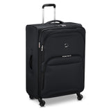 DELSEY PARIS Sky Max 2.0 Softside Expandable Luggage with Spinner Wheels, Black, Checked - Large, 28 Inch