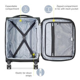 DELSEY PARIS Sky Max 2.0 Softside Expandable Luggage with Spinner Wheels, Blue, Carry-on 21 Inch