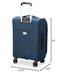 DELSEY PARIS Sky Max 2.0 Softside Expandable Luggage with Spinner Wheels, Blue, Carry-on 21 Inch