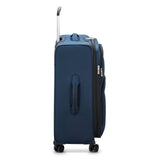 DELSEY PARIS Sky Max 2.0 Softside Expandable Luggage with Spinner Wheels, Blue, Checked - Medium, 24 Inch