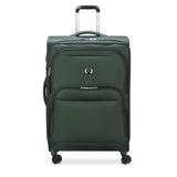DELSEY PARIS Sky Max 2.0 Softside Expandable Luggage with Spinner Wheels, Green, Checked-Large, 28 Inch