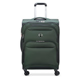 DELSEY PARIS Sky Max 2.0 Softside Expandable Luggage with Spinner Wheels, Green, Checked-Medium, 24 Inch