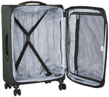 DELSEY PARIS Sky Max 2.0 Softside Expandable Luggage with Spinner Wheels, Green, Checked-Medium, 24 Inch