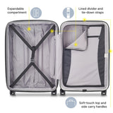 DELSEY PARIS Titanium Hardside Expandable Luggage with Spinner Wheels, Black, Carry - On 19 Inch
