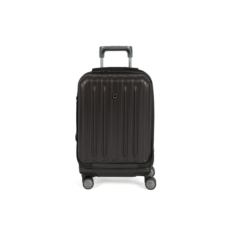 DELSEY PARIS Titanium Hardside Expandable Luggage with Spinner Wheels, Black, Carry - On 19 Inch