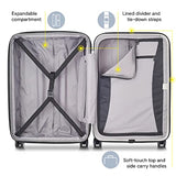 DELSEY PARIS Titanium Hardside Expandable Luggage with Spinner Wheels, Black, Carry-On 21 Inch