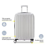 DELSEY PARIS Titanium Hardside Expandable Luggage with Spinner Wheels, Black, Carry-On 21 Inch