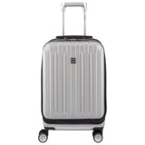DELSEY PARIS Titanium Hardside Expandable Luggage with Spinner Wheels Carry-On Luggage, Silver, Carry-On 19 Inch
