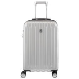 DELSEY PARIS Titanium Hardside Expandable Luggage with Spinner Wheels Carry-On Luggage, Silver, Carry-On 21 Inch